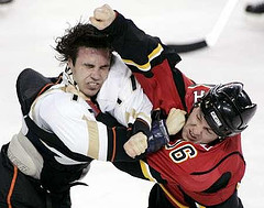 hockey calgary fight